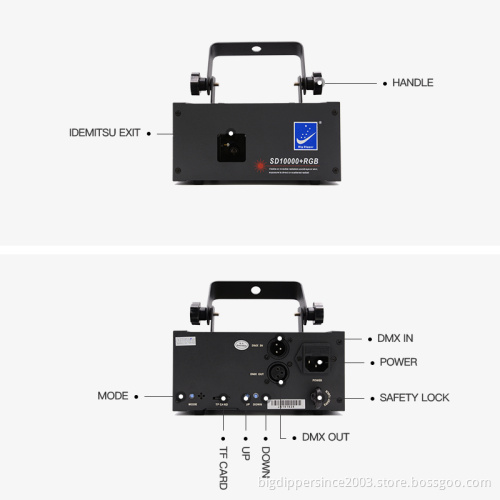 BigDipper Betopper seven star decorative uplight Purl laser diode with SD card good projector SD10000+RGB